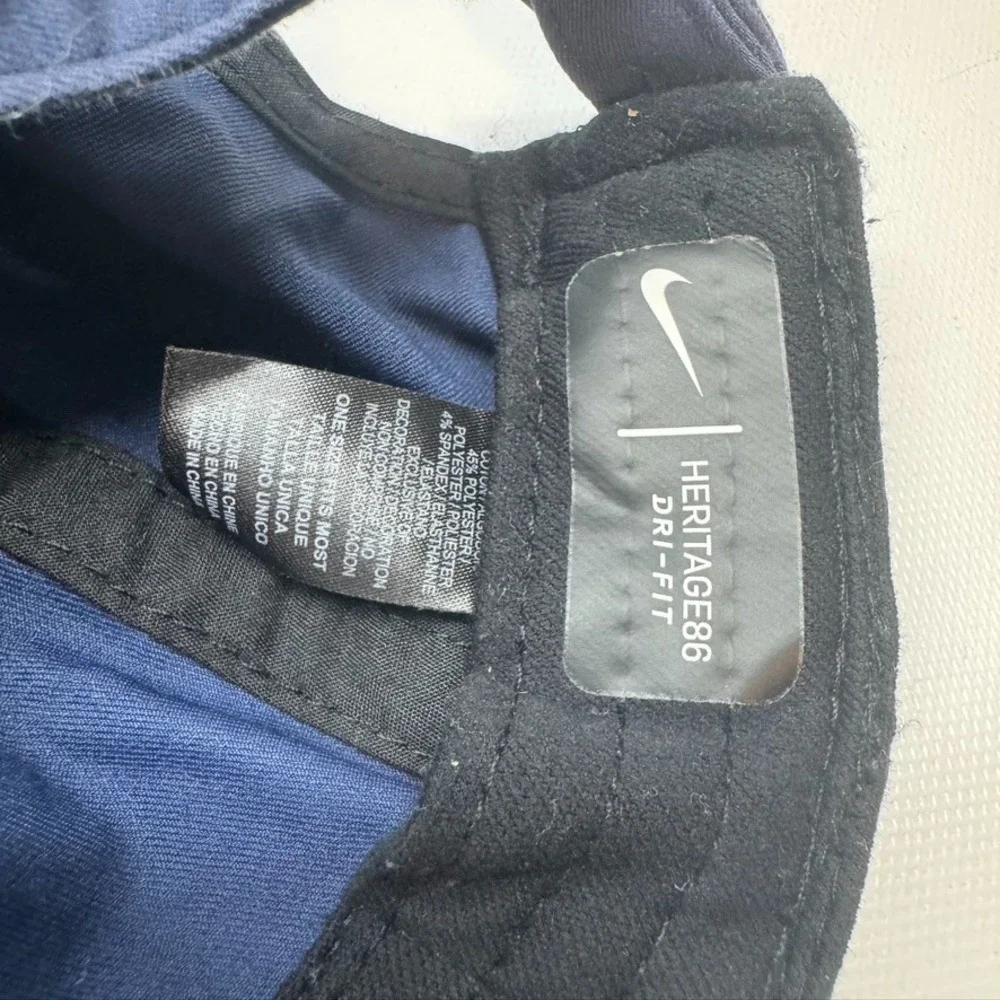 Nike Golf Hat Cap Strap‎ Back Blue Cotton Blend Dell World Golf Championship Adj